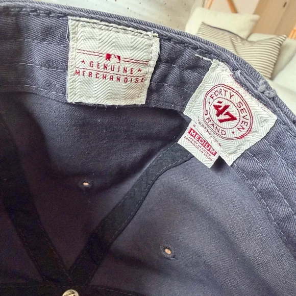 Atlanta Braves 47 Brand MLB Hat Medium Blue Gray Cap Genuine Merchandise EUC - Picture 3 of 4